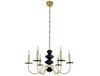 Миниатюра фото подвесная люстра newport 3876/с brass м0070879 | 220svet.ru