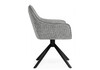 Миниатюра фото стул на металлокаркасе поворотный woodville denever gray / black 15836 | 220svet.ru