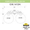 Миниатюра фото светильник уличный настенный fumagalli porpora/g300 g30.141.000.bxe27dn | 220svet.ru