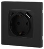 Миниатюра фото розетка эра серия 12 12-4108-05 2p+e 16a-250в со шторками с usb type-a+c 5в-3а антрацит б0067707 | 220svet.ru