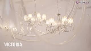 Миниатюра фото подвесная люстра crystal lux victoria sp6 gold/amber | 220svet.ru